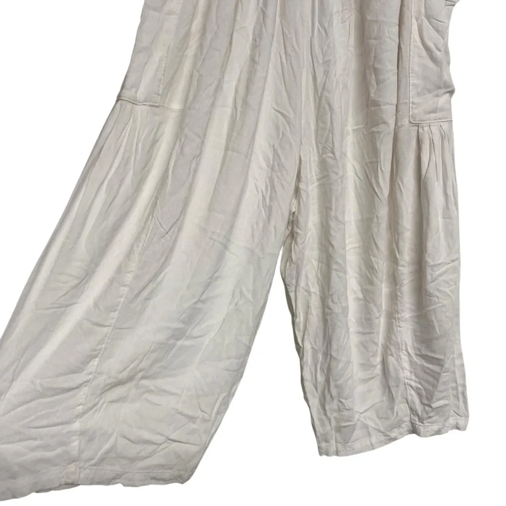 Free People Quinn White Linen Blend Harem Pants Womens Size Large - Picture 6 of 8